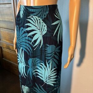 Vintage Studio JPR Women's Skirt Size L-XL Leaf Crepe Fabric Full Length Sequins